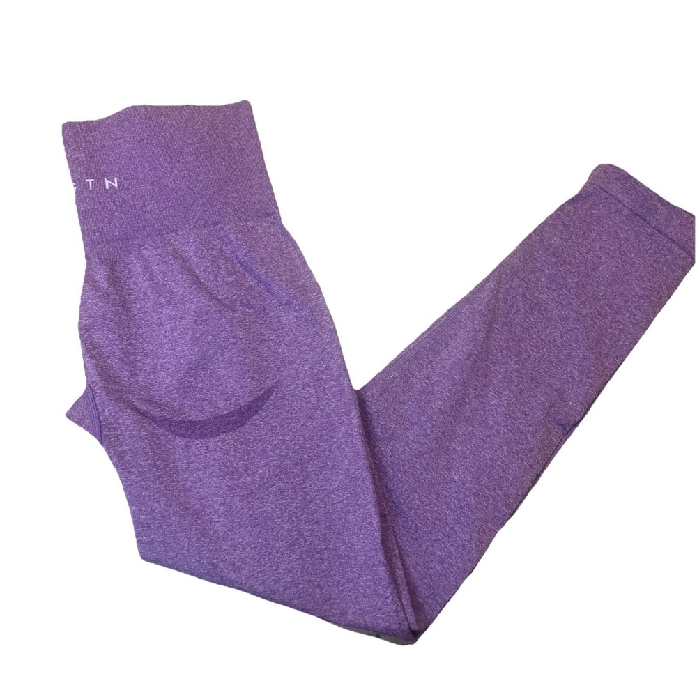 NVGTN Women's Medium Leggings Purple Seamless High Waist Contour Marl Activewear
